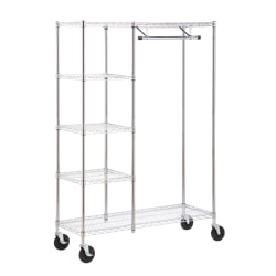 Honey Can Do Urban Steel Heavy Duty Storage Valet 5 Tiers 68 H X 48 W X 