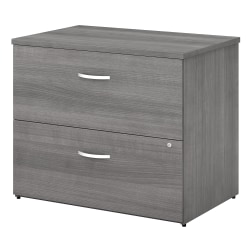 Bush Business Furniture Studio C 35-2/3"W x 23-1/3"D Lateral 2-Drawer File Cabinet, Platinum Gray, Standard Delivery
