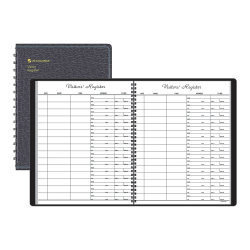 At A Glance Visitor Register Book 8 12 X 11 Black Office Depot