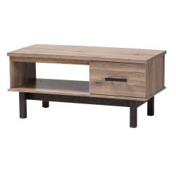 Baxton Studio Modern Coffee Table Oakblack Office Depot