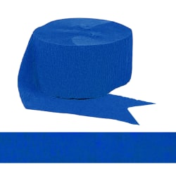 Amscan Go Brightly Crepe Paper Streamer, 5-5/16&quot; x 972&quot;, Royal Blue