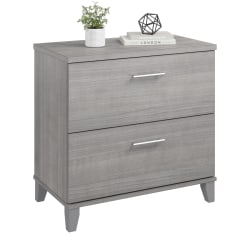 Bush Home Somerset 2 Drawer Lateral File Cabinet, Platinum Gray, Standard Delivery