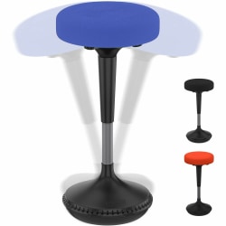 Wobble Stool Standing Desk &amp; Balance Stool For Active Sitting Blue Adjustable Height 23-33" Sit Stand Up Perching Chair Uncaged Ergonomics