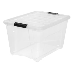 IRIS Latch Plastic Bin 53.6 Qt Clear 