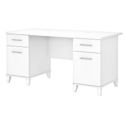 Bush Furniture Somerset 60&quot;W Office Computer Desk, White, Standard Delivery