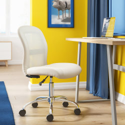 Serta Essentials Mid Back Computer Chair Inspiration Creamchrome