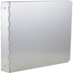 JAM PAPER 3 Ring Aluminum Binder, 1 inch, Silver, Sold Individually