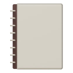 TUL® Discbound Notebook With Leather Cover, Junior Size, Narrow Ruled, 60 Sheets, Cannoli Cream