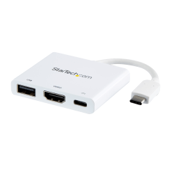 Startech Com Usb C Multiport Adapter With Hdmi 4k And 1x Usb 3 0 Pd Mac And Windows White Usb Type C All In One Video Adapter Expand The Connectivity Of Your Laptop Or