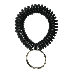 Wrist Coil With Key Ring Black - Office Depot