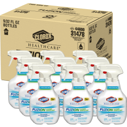 Clorox Healthcare® Fuzion® Cleaner Disinfectant, Spray , 32 Fluid Ounces (Pack of 9) (Package May Vary)