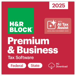 H&amp;R Block Premium &amp; Business Tax Software, 2025, Windows, Download
