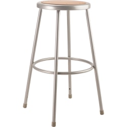 National Public Seating Hardboard Stool, 30&quot;H, Gray