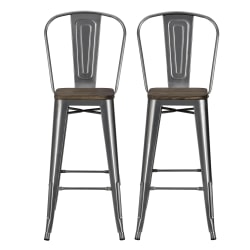 Photo 1 of DHP Luxor Metal Bar Stools, Charcoal, Set Of 2...**PREVIOUSLY OPENED**
