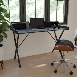 Flash Furniture Computer Desk With Top Shelf Black Office Depot