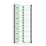 Lathem Time Cards, E8-100, Weekly, 1-Sided, 8 1/2&quot; x 3 3/4&quot;, White, Box Of 100