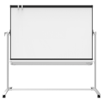 U Brands Magnetic Glass Dry Erase Board Rolling Easel