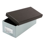 Oxford Index Card Storage Box 4 x 6 IndigoBlack - Office Depot