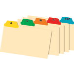 Oxford Card Guides Alpha 1/5 Tab Polypropylene 4 x 6 25/Set 73154 