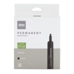 Marks-A-Lot Permanent Marker, Jumbo Desk-Style Size, Chisel Tip, 1 Black  Marker (24138)