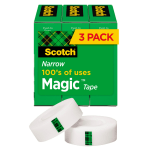 Scotch Magic Tape Invisible 34 in x 1000 in 10 Tape Rolls Clear