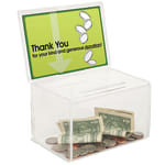 FixtureDisplays® 15x15x15 Clear Plexiglass Large Tithing Box Offering Box  Ballot Box 14316-BOX