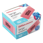 Office Depot Brand Pink Bevel Erasers