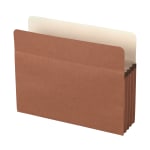 Office Depot&reg; Brand Standard File Pocket, 3-1/2&quot; Expansion, Letter Size, Brown