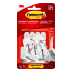 Command Small Clear Wire Hooks 9 Command Hooks 12 Command Strips Damage  Free Clear - Office Depot