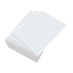 Domtar Continuous Form Paper, Unperforated, 14 7/8&quot; x 11&quot;, 18 Lb, 1/2&quot; Blue Bar, Carton Of 3,000 Forms