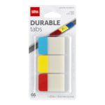 Post it Notes Durable Filing Tabs 1 x 1 12 BlueRedYellow 22 Flags Per Pad  Pack Of 3 Pads - Office Depot