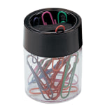 Office Depot&reg; Brand Large Clip Dispenser, Black/Clear