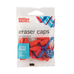 Office Depot Brand Eraser Caps Red