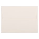 JAM Paper&reg; Booklet Invitation Envelopes, A7, Gummed Seal, Wove Finish, Strathmore Natural White, Pack Of 25
