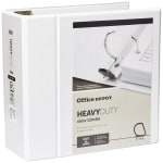 Office Depot Brand Heavy Duty View 3 Ring Binder 3 D Rings White - Office  Depot