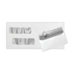 LUX #10 Invoice Envelopes, Double-Window, Peel &amp; Press Closure, White, Pack Of 250