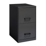 Realspace 18&quot;D 2-Drawer Vertical Letter-Size File Cabinet, Charcoal
