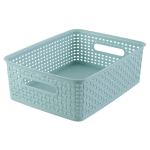 Realspace Plastic Weave Bin Large Size Black - Office Depot