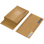 United States Post Office Expandable Mailer, 4" Expansion, 10-1/2" x 19", Kraft Brown