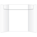 8 PCS Tri Fold Display Board- 40 x 28 Trifold Poster Board Large, White