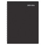 2025-2026 Office Depot&reg; Brand 14-Month Weekly/Monthly Academic Planner, Vertical Format, 7-1/2&quot; x 9&quot;, 30% Recycled, Black, July 2025 To August 2026