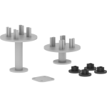 Lorell Adaptable Panel System 4-Way Connector Set - Steel - Silver Lorell Adaptable Panel System 4-Way Connector Set - Steel - Silver