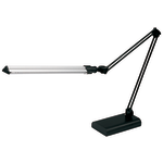 Realspace® Architect Desk Lamp, Adjustable, 21-1/2"H, Black/Silver