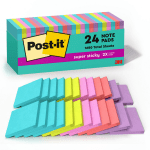 POST-IT® - 7000033938 - Foglietti colorati notes neon assortiti neon conf.  21 blocchetti + 3 gratis da 100 ff - cp 654-np24 - 4046719273959