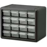 Plastic Parts Cabinet - 26 Drawer, 20 x 7 x 11, Black - ULINE - H-5578BL