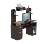 Inval Sherbrook 48 W Computer Desk With Locking File Drawer Espresso -  Office Depot