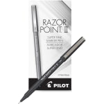 Pilot Razor Point II Marker Pens Pack Of 12 Super Fine Point 0.3 mm ...