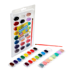Crayola 24-Pan Washable Watercolor Paint, 2 Oz, Assorted Colors, Pack Of 24 Paint Colors