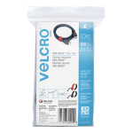 VELCRO Brand One Wrap Thin Ties 8 x 12 GrayBlack Pack Of 50 Ties