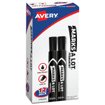 Carter's Permanent Markers, Large Desk-Style Size, Chisel Tip, Black Markers  (27178) - AVE27178 